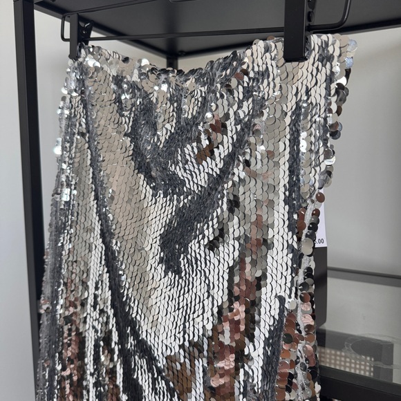 NTW Rhode strapless silver pailette sequin dress. - Picture 8 of 8